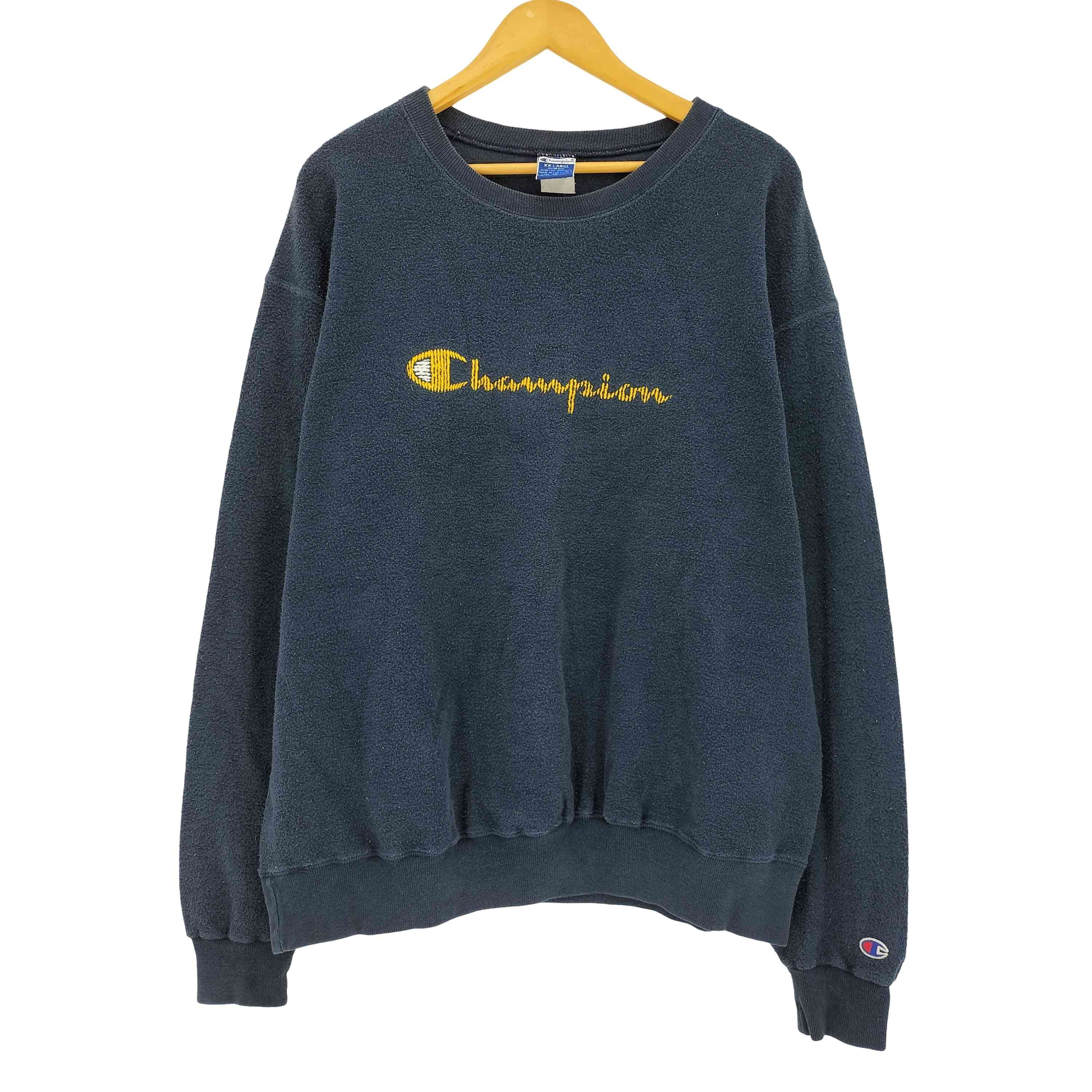 90s 青タグ ロゴ刺繍 インサイドアウト クルーネックトレーナー【1141990239656】