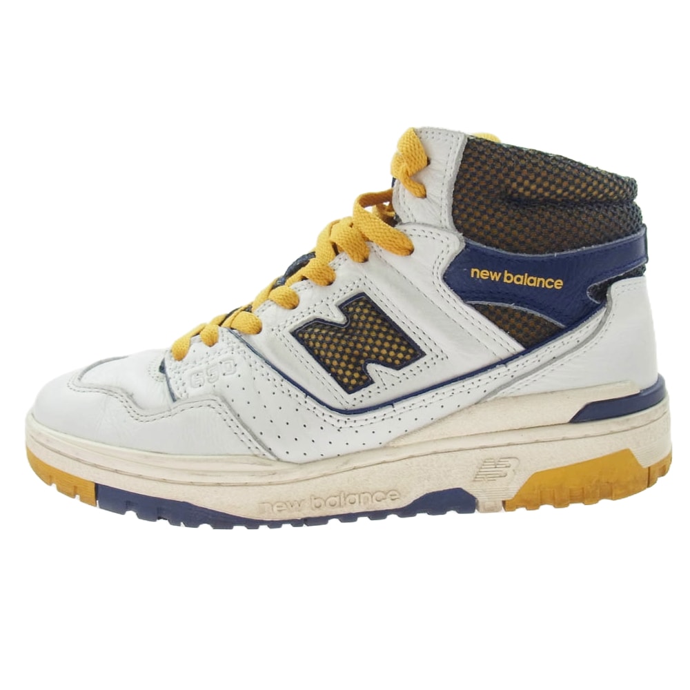 NEW BALANCE ニューバランス スニーカー BB650RX1 × Aime? Leon Dore エメ レオン ドレ 650R ハイカットスニーカー ホワイト系 ネイビー系 25cm【中古】