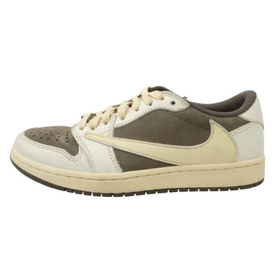 NIKE ナイキ DM7866-162 × Travis Scott トラヴィス スコット Air Jordan 1 Low REVERSE MOCH エアジョーダン ワン ロー リバース モカ ローカット スニーカー ブラウン系 24cm【中古】