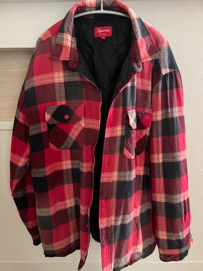 Supreme Quilted Flannel Shirt "Red"