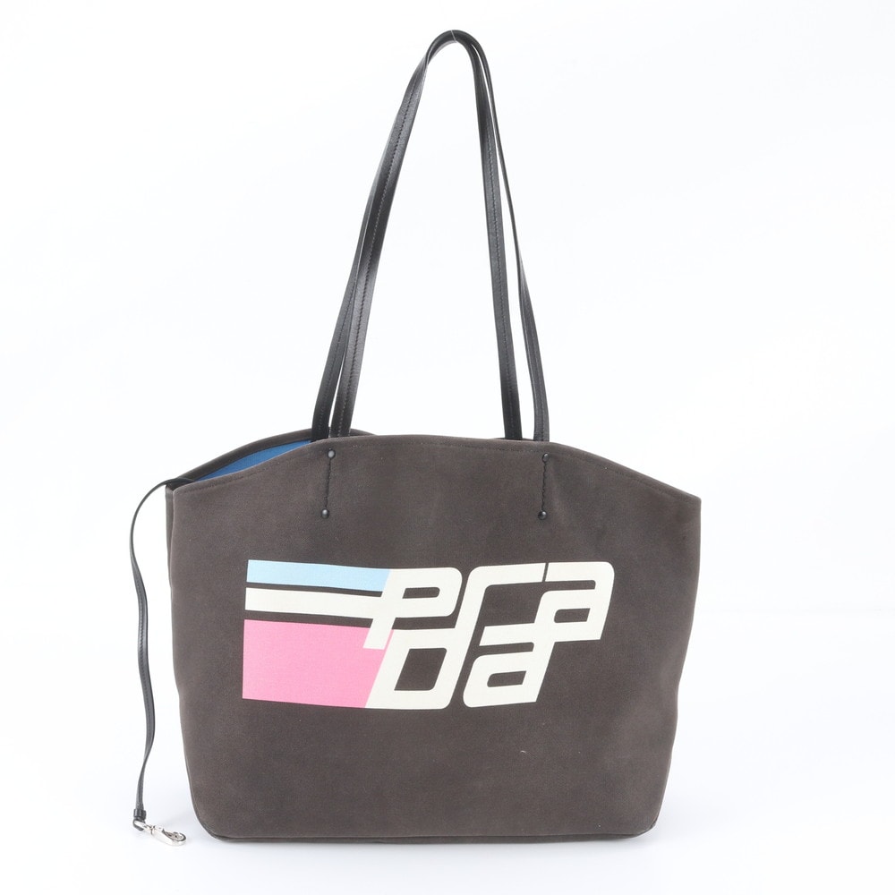 ■美品 プラダ トート バッグ レザー×キャンバス