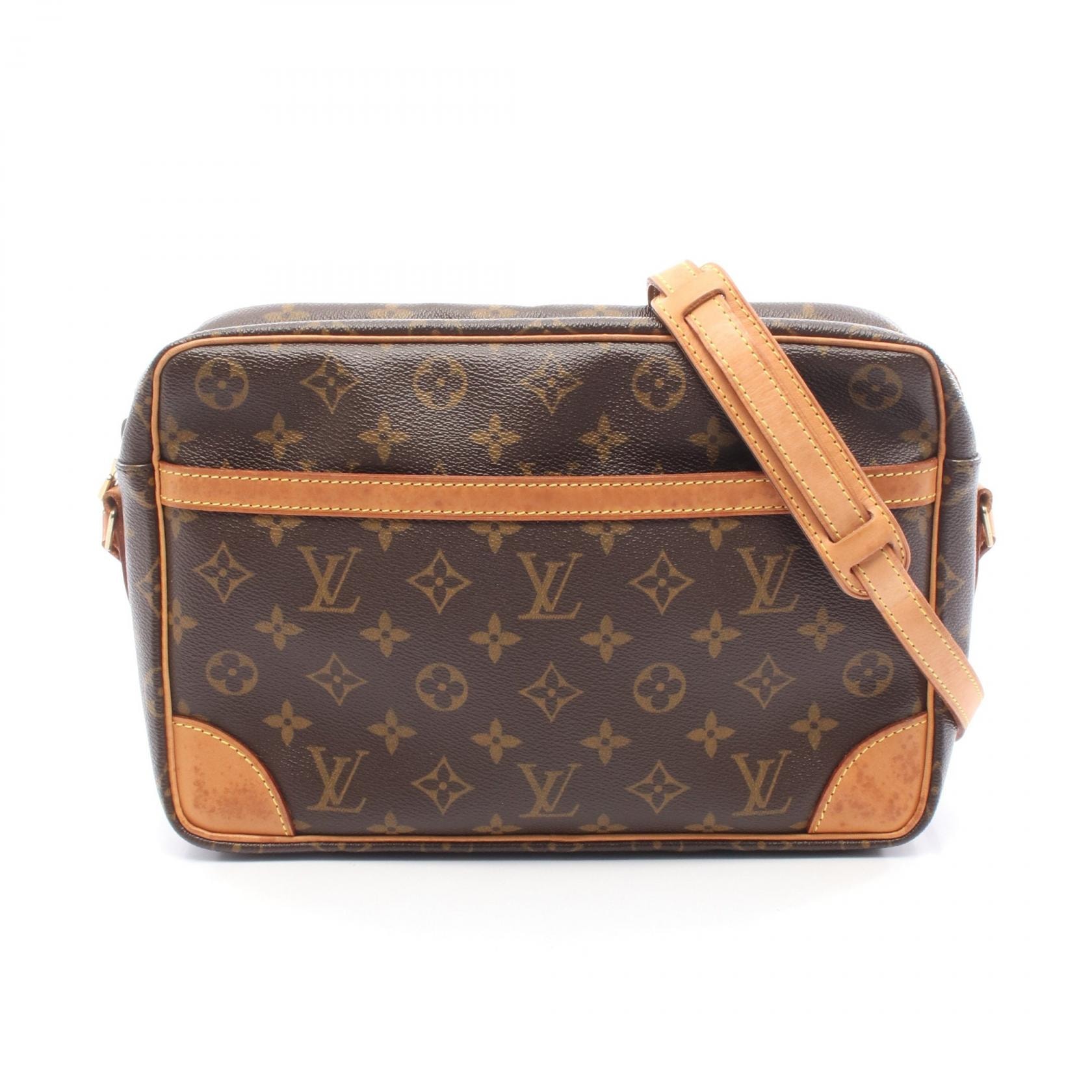 ルイ・ヴィトン LOUIS VUITTON トロカデロ30 ショルダーバッグ バッグ PVCコーティングキャンバス レザー モノグラム レディース ブラウン系 M51272 【中古】