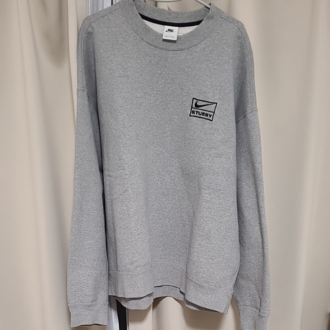 Stussy x Nike Fleece Crew (US Size) "Grey" DO9337-063