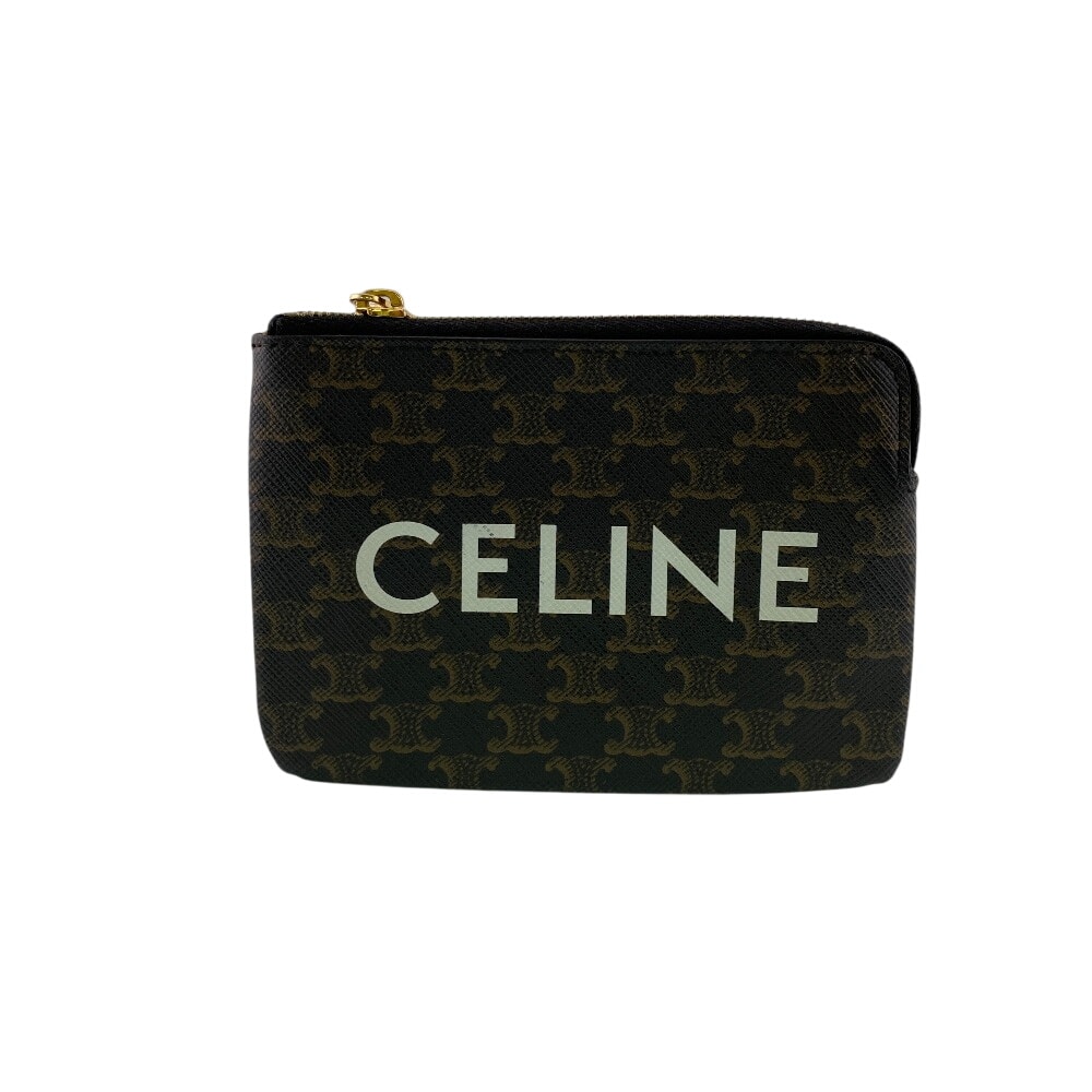 セリーヌ CELINE コインケース トリオンフ キーリング 小銭入れ ブラウン
