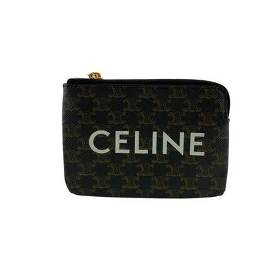セリーヌ CELINE コインケース トリオンフ キーリング 小銭入れ ブラウン