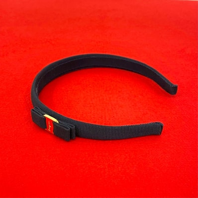 Salvatore Ferragamo サルヴァトーレフェラガモ ヴァラ リボン 金具 キャンバス その他アクセサリー ネイビー
65581