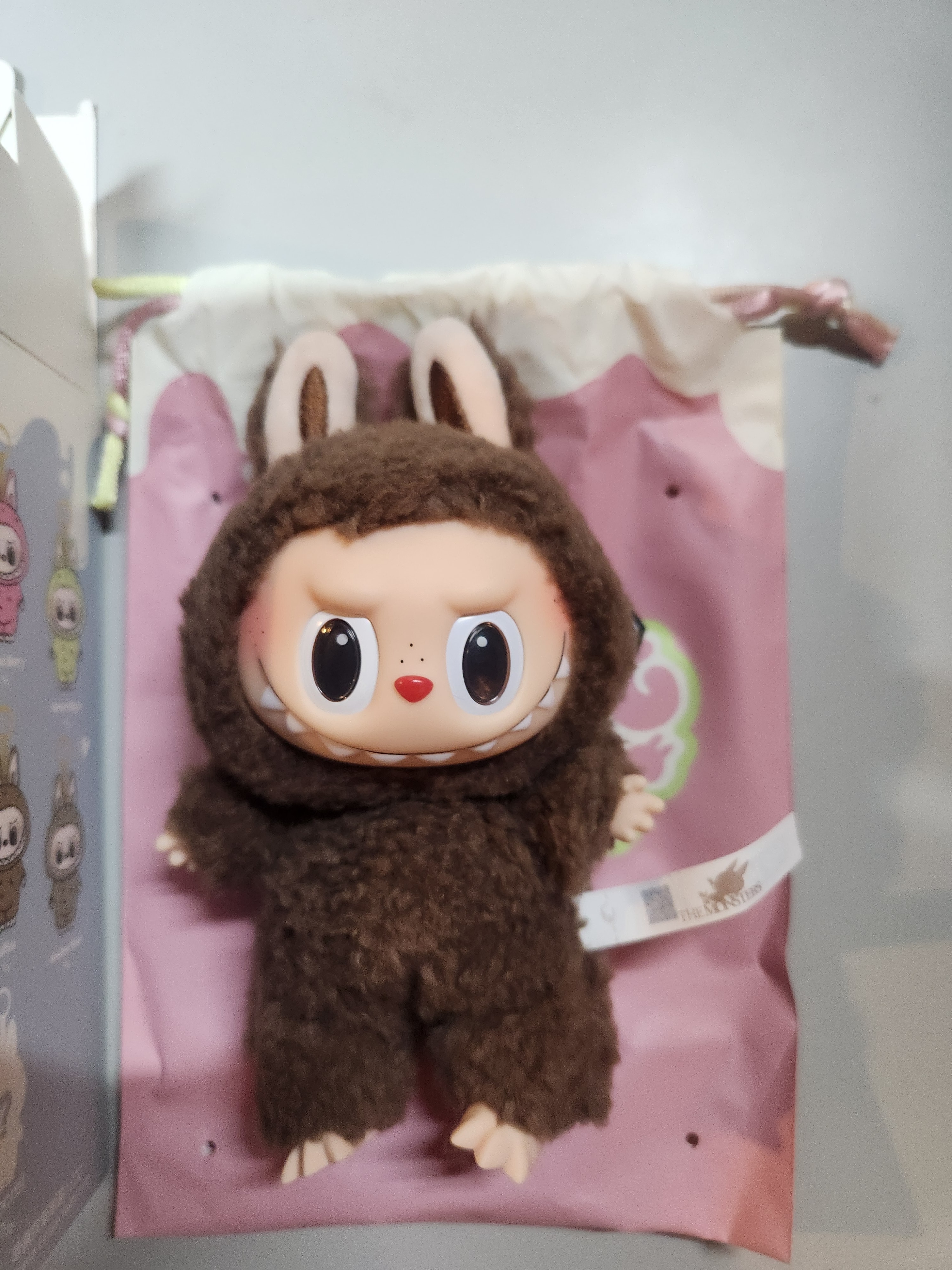 POP MART THE MONSTERS (LABUBU) Exciting Macaron Plush Series CHESTNUT COCOA (Secret)