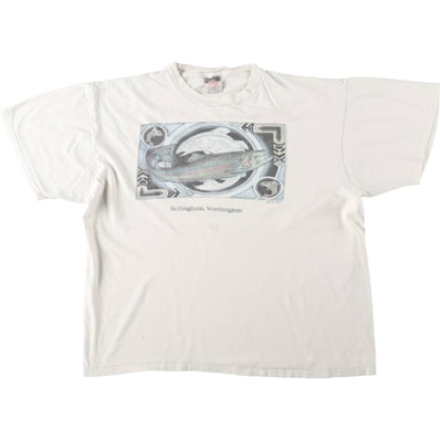 古着 90年代 オニータ ONEITA POWER-T 魚柄 アニマルTシャツ メンズXL相当 ヴィンテージ/eaa664450