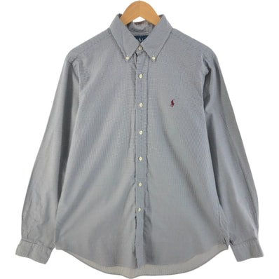 古着 ラルフローレン Ralph Lauren CLASSIC FIT 長袖 ボタンダウンチェックシャツ メンズL相当/eaa515457