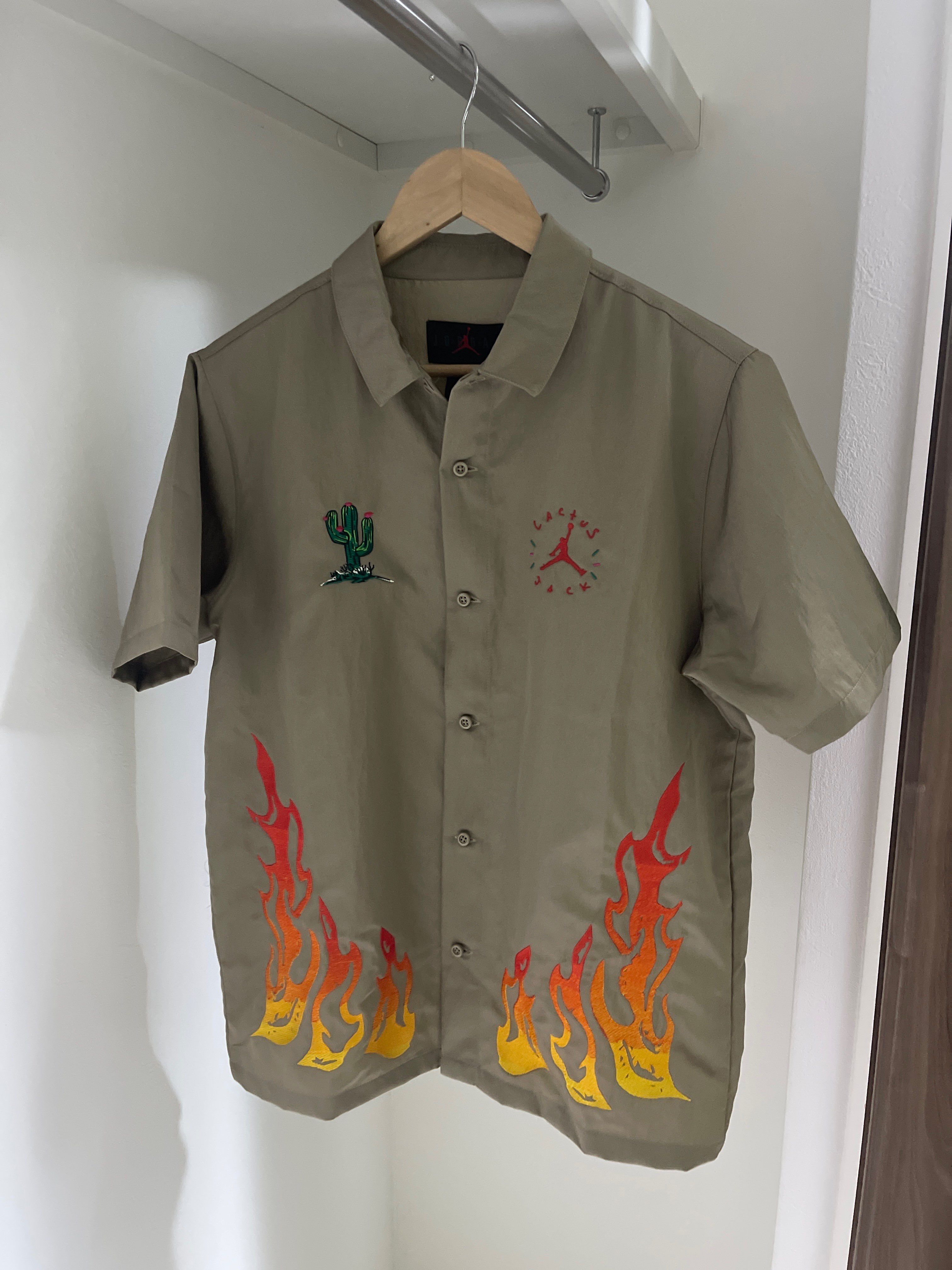 Air Jordan x Travis Cactus Jack Button Down Shirt "Khaki Desert"
