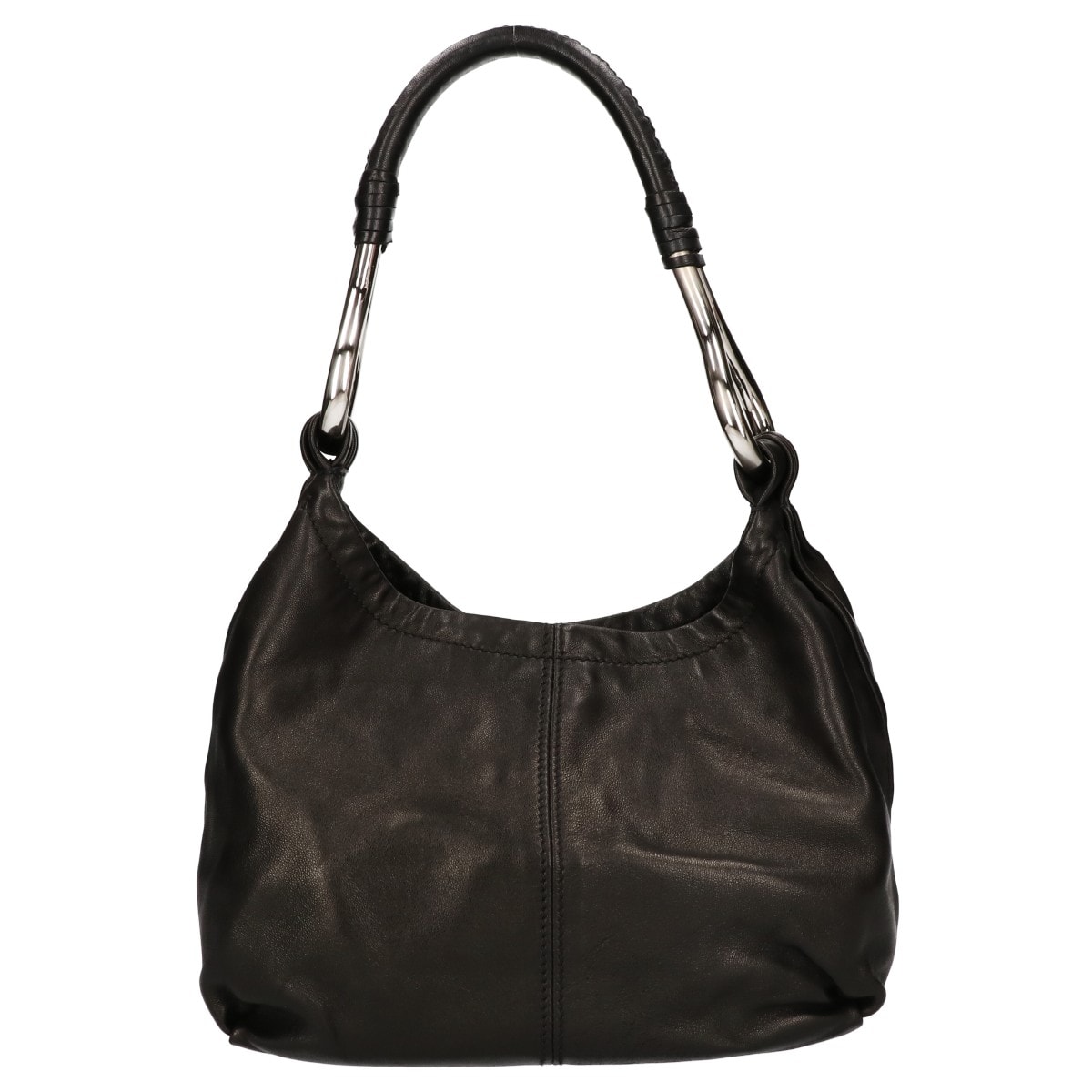 プラダ 美品 BR1743 ナッパレザー NAPPA PIEGHE ラムレザー ハンドバッグ