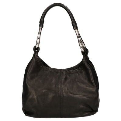 プラダ 美品 BR1743 ナッパレザー NAPPA PIEGHE ラムレザー ハンドバッグ