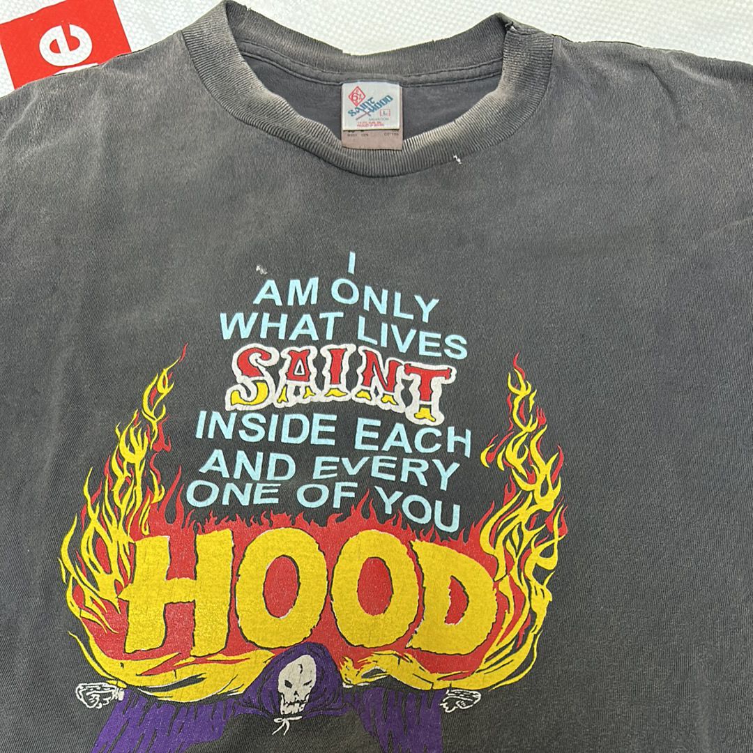 SAINT Mxxxxxx x NEIGHBORHOOD SS Tee STHD.HOOD "Black"