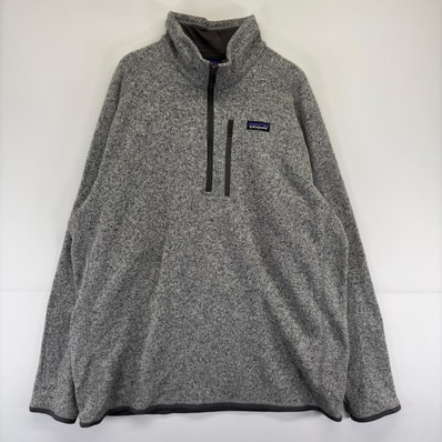 古着 パタゴニア patagonia トレーナー ベターセーター 大きいサイズ アウトドア フリース ニット ハーフジップ 2XL グレー系 メンズ