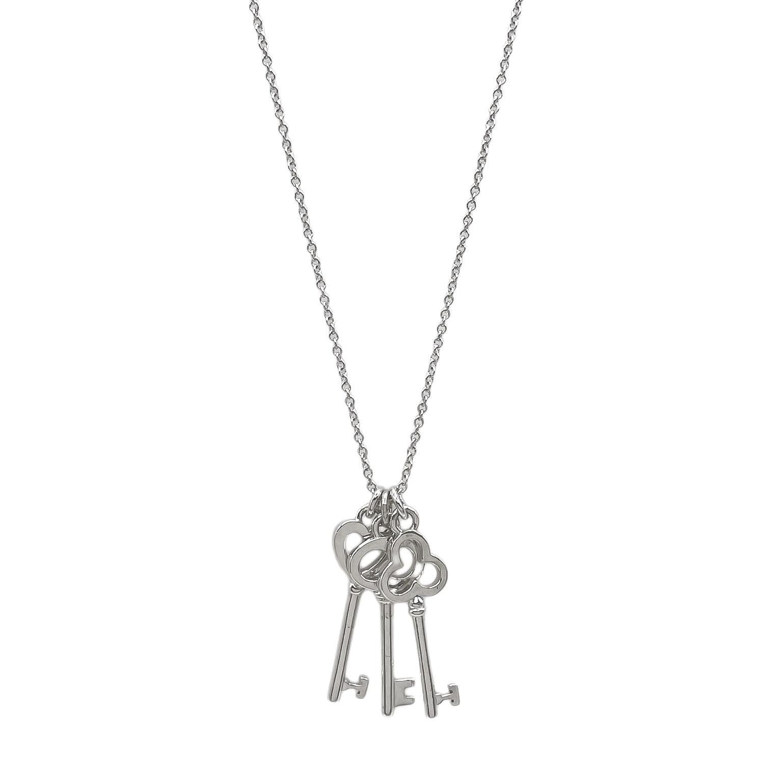 TIFFANY&Co. ティファニー スリーキー ネックレス
 ペンダント ハート クラウン オーバル SV925 シルバー 新品仕上済 レディース
 【中古】