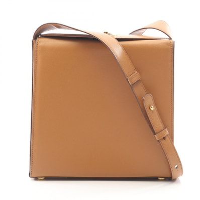 セリーヌ CELINE ターンロック ショルダーバッグ バッグ レザー レディース ブラウン系 【中古】