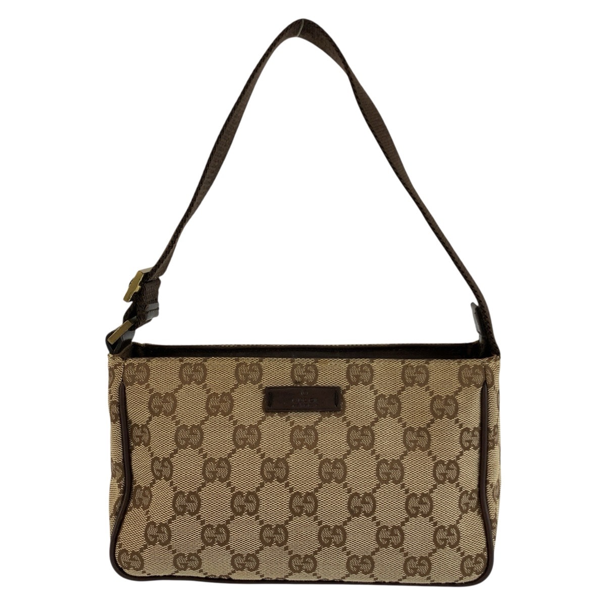 GUCCI グッチ ブラウン ベージュ GGキャンバス ハンドバッグ アクセサリーポーチ 604285 【中古】