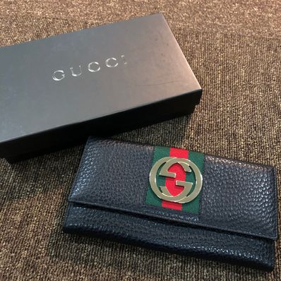 GUCCI Interlocking G Sherry Line W Hook Wallet