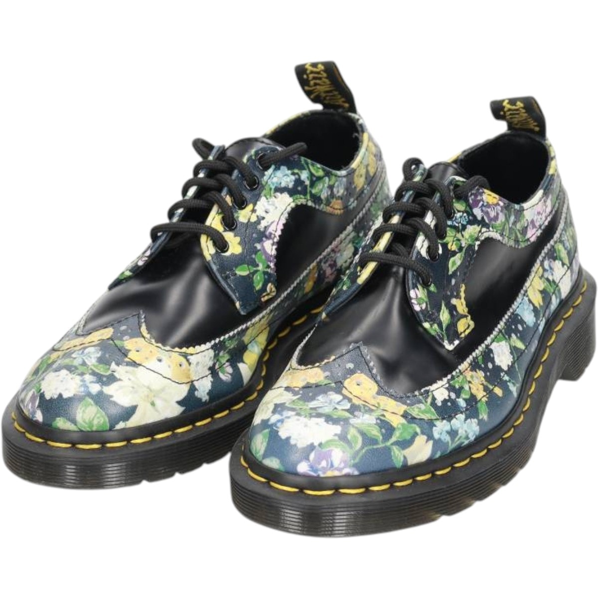 古着 ドクターマーチン Dr.Martens 3989 DF 花柄 5ホールシューズ ウイングチップシューズ 4 レディース23.0cm相当/saa015308