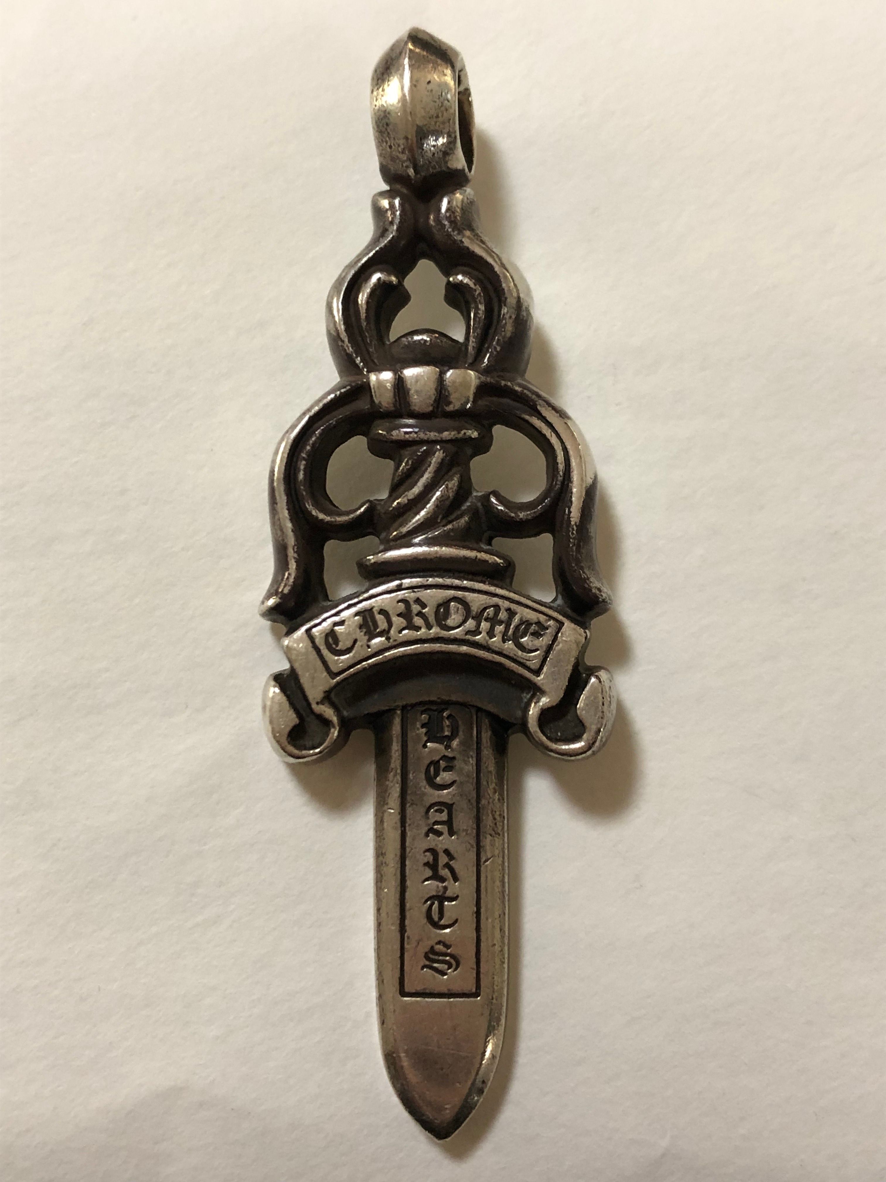 Chrome Hearts Large Dagger Pendant "Silver"