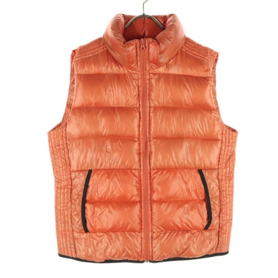 GAP ギャップ ノースリーブ ダウンベスト L オレンジ フード付属