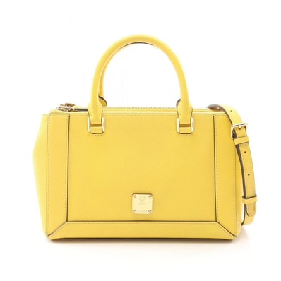 エム・シー・エム MCM 2WAY ハンドバッグ バッグ レザー レディース イエロー系 【中古】