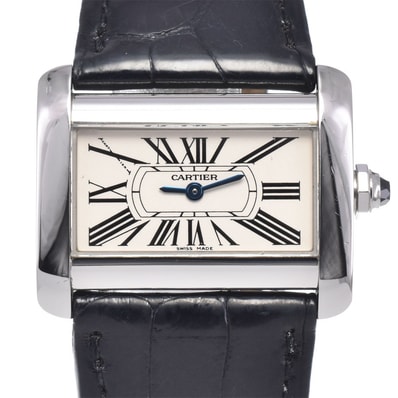 カルティエ CARTIER W6300255/2599 タンク ディヴァン シルバー クォーツ レディース 箱・保証書付き 腕時計 L#148171