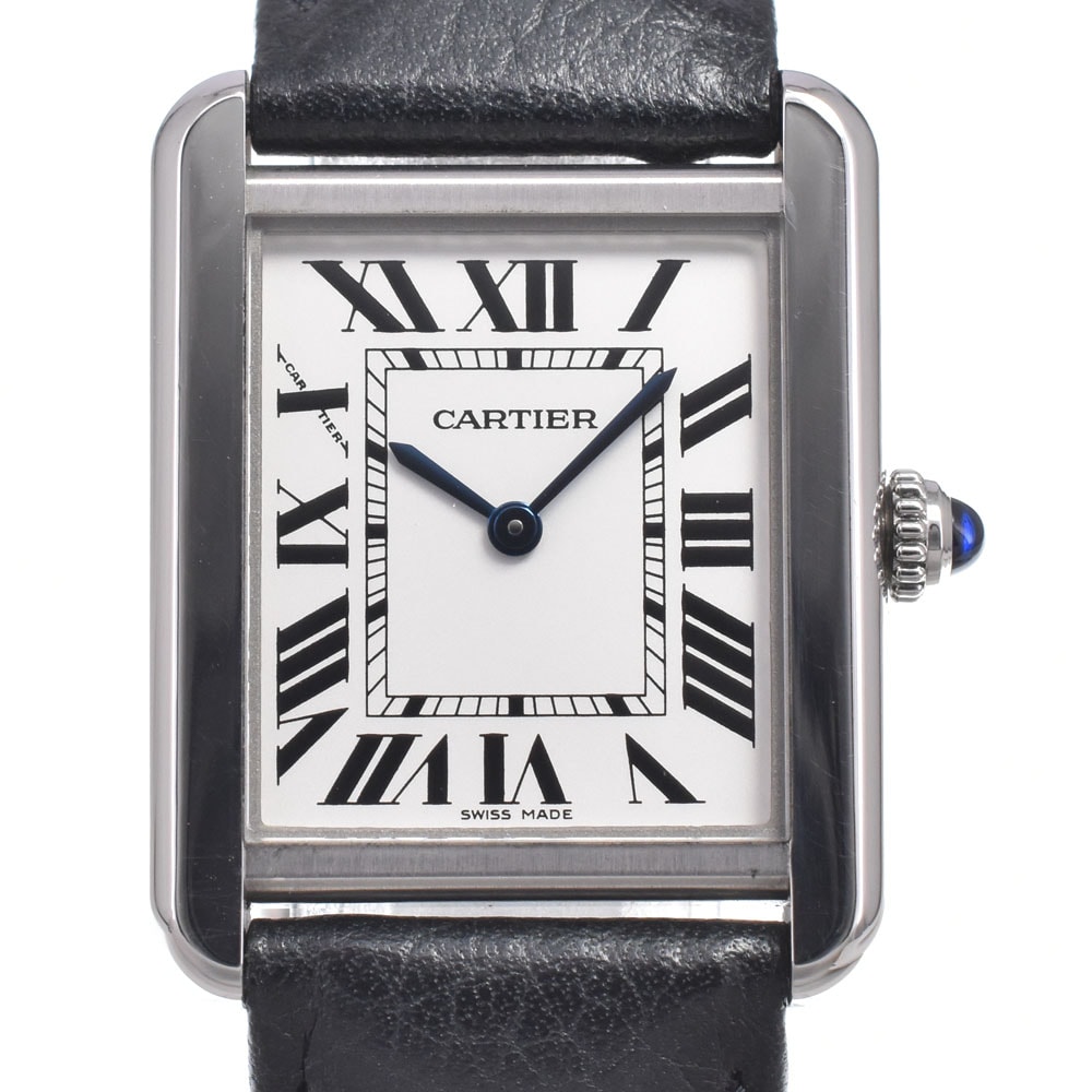 カルティエ CARTIER WSTA0030 タンクソロ シルバー クォーツ レディース 美品 保証書付き 腕時計 M#150964