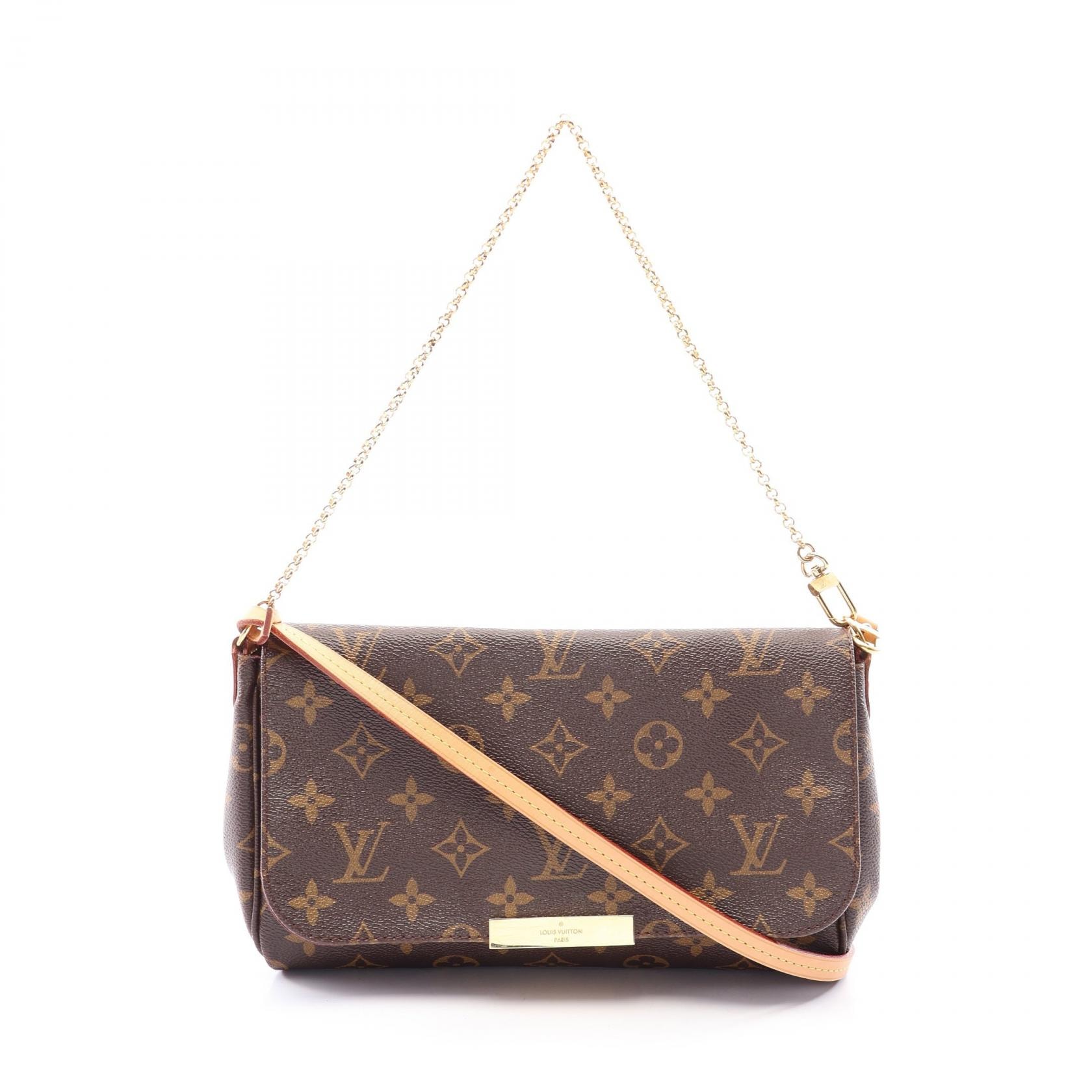 ルイ・ヴィトン LOUIS VUITTON フェイボリットMM モノグラム 2WAY ハンドバッグ バッグ PVCコーティングキャンバス レザー レディース ブラウン系 M40718 【中古】