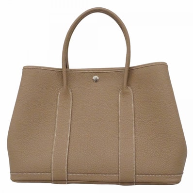 【6da0345】エルメス トートバッグ ガーデンパーティPM ネゴンダ エトゥープ シルバー金具 U刻印【中古】レディース