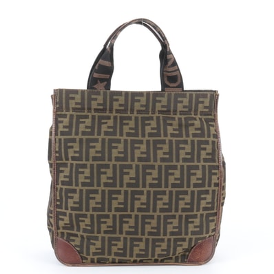 フェンディ ズッカ 26555 トート バッグ レザー×ナイロン