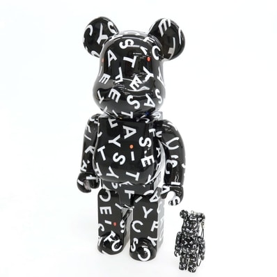【中古】ケースティファイ CASETiFY × BE@RBRICK 10周年記念 フィギュア ブラックxホワイト【サイズ400% & 100%】【メンズ】