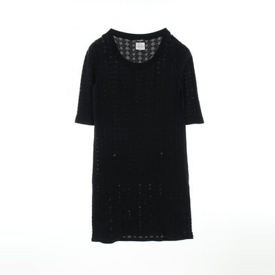 シャネル CHANEL ココマークボタン ワンピース 衣料品 トップス コットン レディース ブラック系 P45651 【中古】