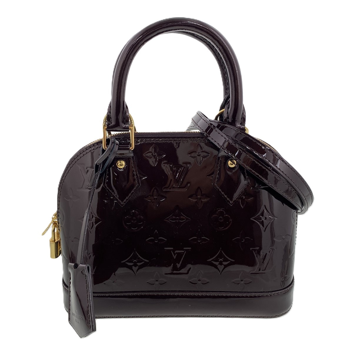 LOUIS VUITTON ルイ・ヴィトン アルマBB ハンドバッグ M91678 モノグラムヴェルニ アマラント レディース【中古】