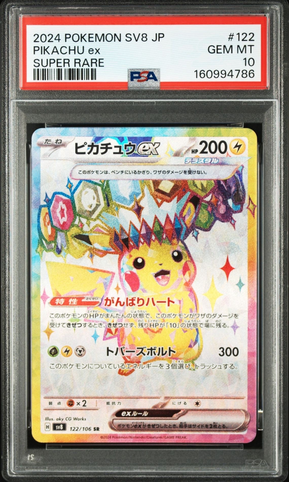 ピカチュウex SR [SV8 122/106](拡張パック「超電ブレイカー」)の新品