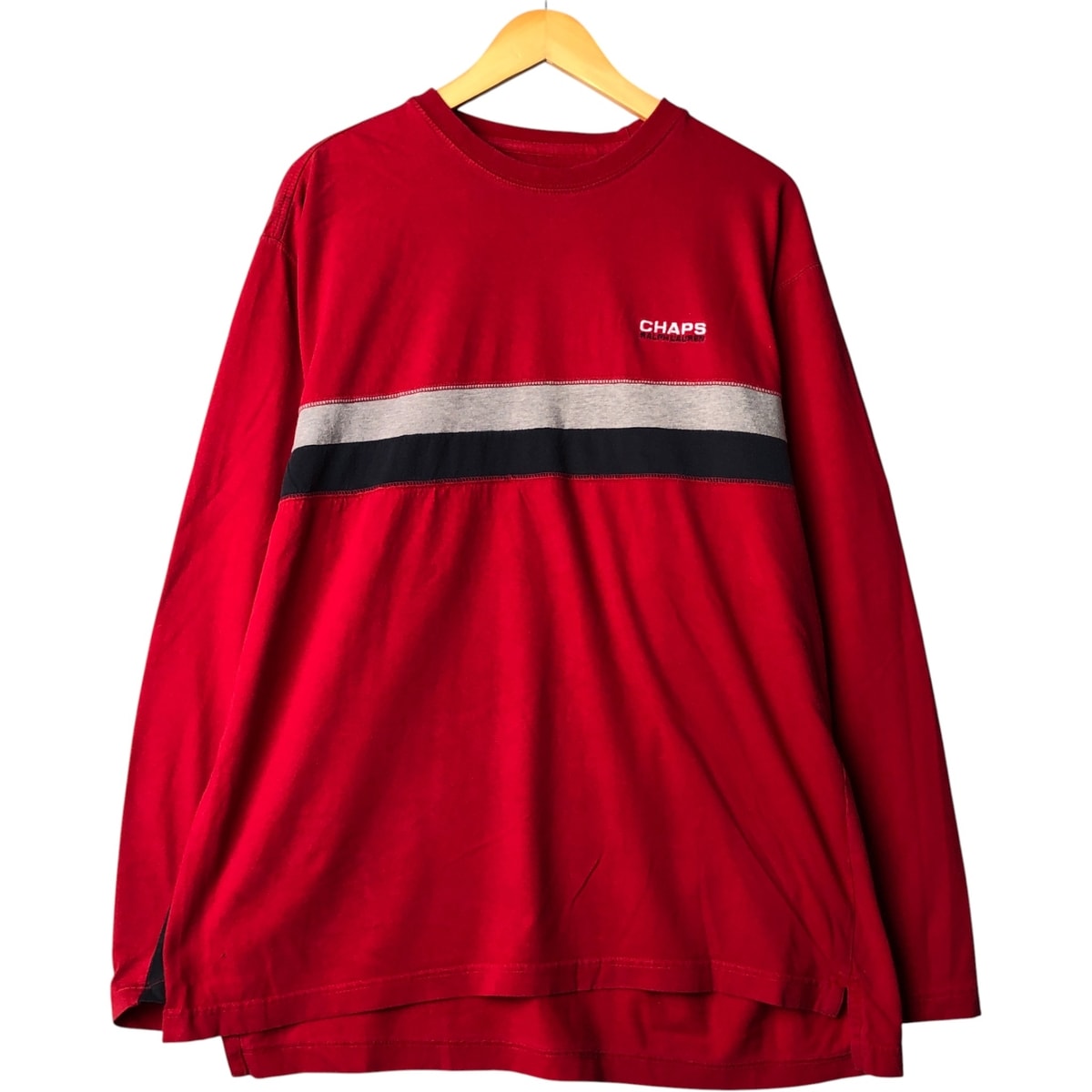 古着 ラルフローレン Ralph Lauren CHAPS チャップス ロングTシャツ ロンT メンズXL相当/eaa591310