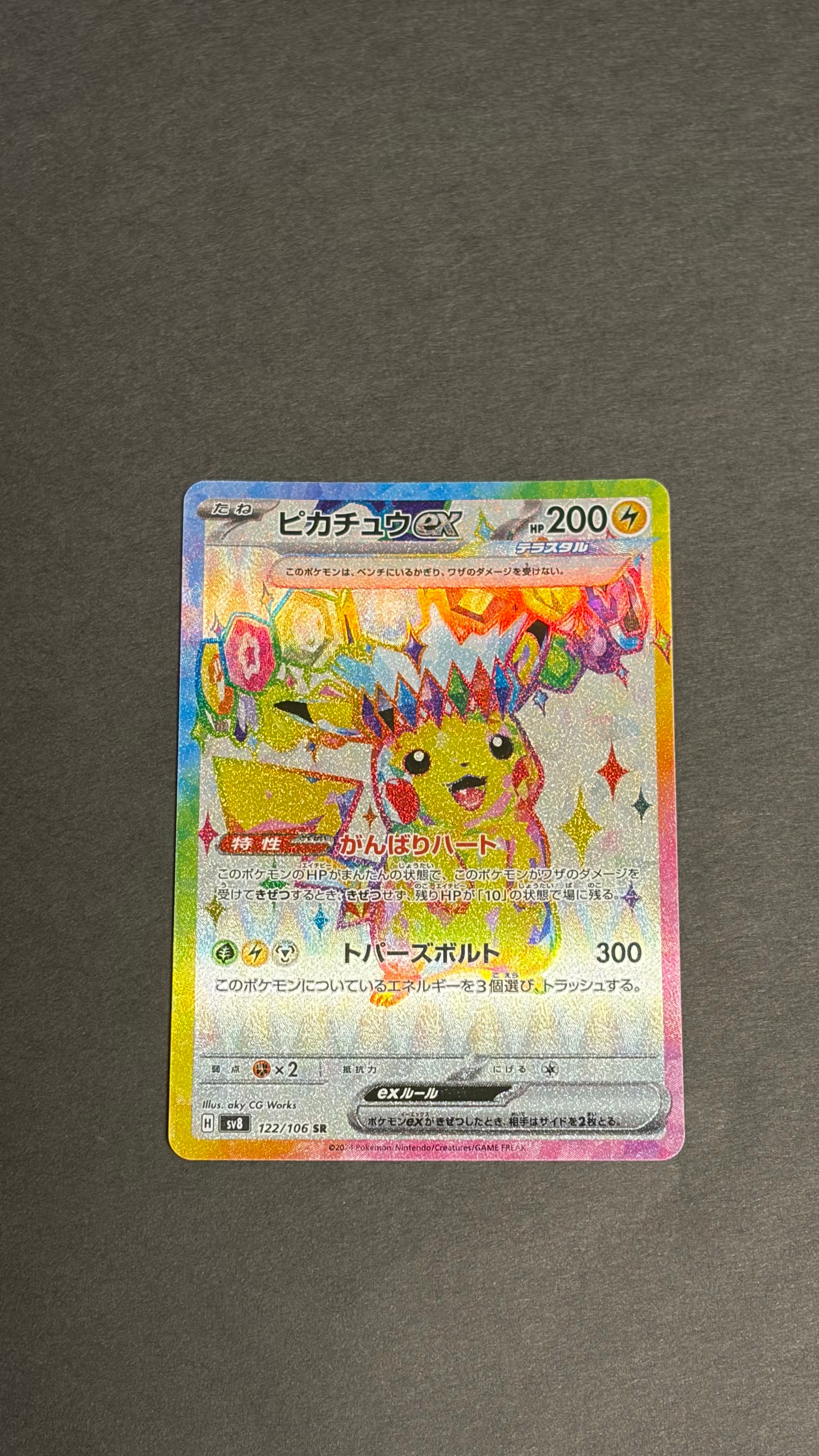 ピカチュウex SR [SV8 122/106](拡張パック「超電ブレイカー」)