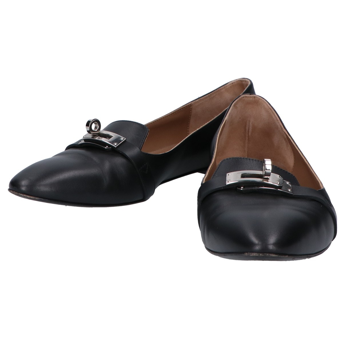 エルメス ケリー アーモンドトゥ フラット 38 1/2