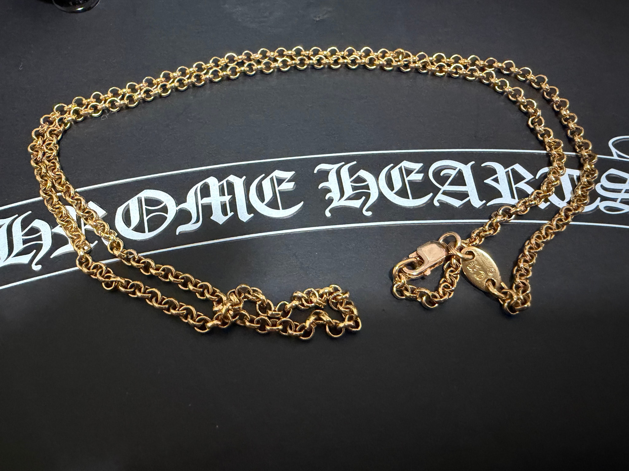 Chrome Hearts 22K Roll Chain Necklace "Yellow Gold"