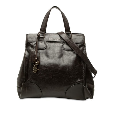 セリーヌ ハンドバッグ ショルダーバッグ 2WAY ブラウン レザー レディース CELINE 中古
