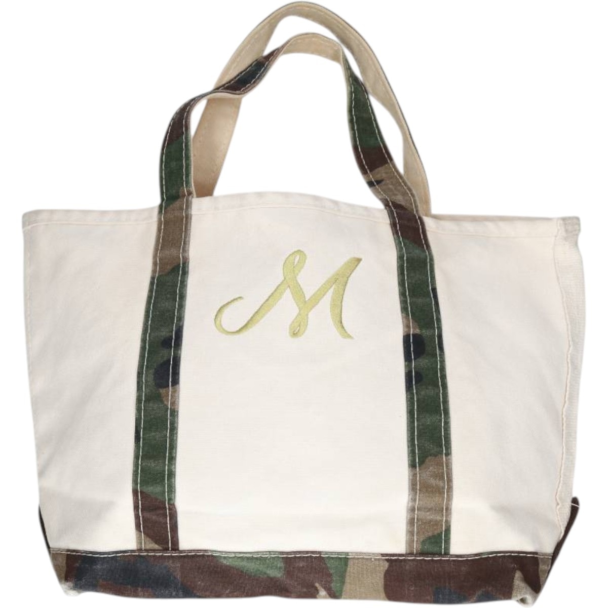 古着 エルエルビーン L.L.Bean BOAT AND TOTE 迷彩柄 ウッドランドカモ トートバッグ USA製/gaa008183
