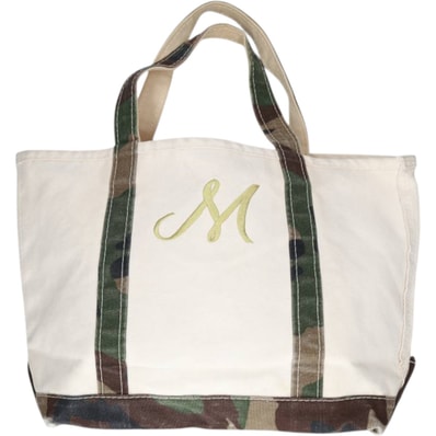 古着 エルエルビーン L.L.Bean BOAT AND TOTE 迷彩柄 ウッドランドカモ トートバッグ USA製/gaa008183