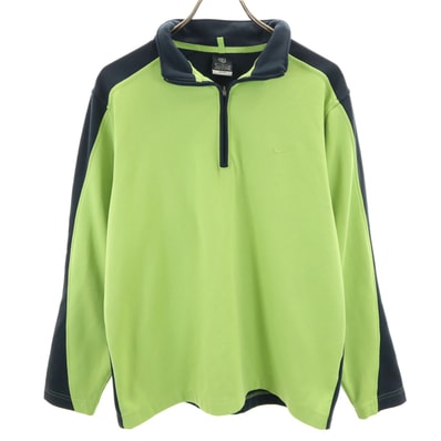 NIKE ナイキ ゴルフ 長袖 ハーフジップ ウェア L 黄緑
