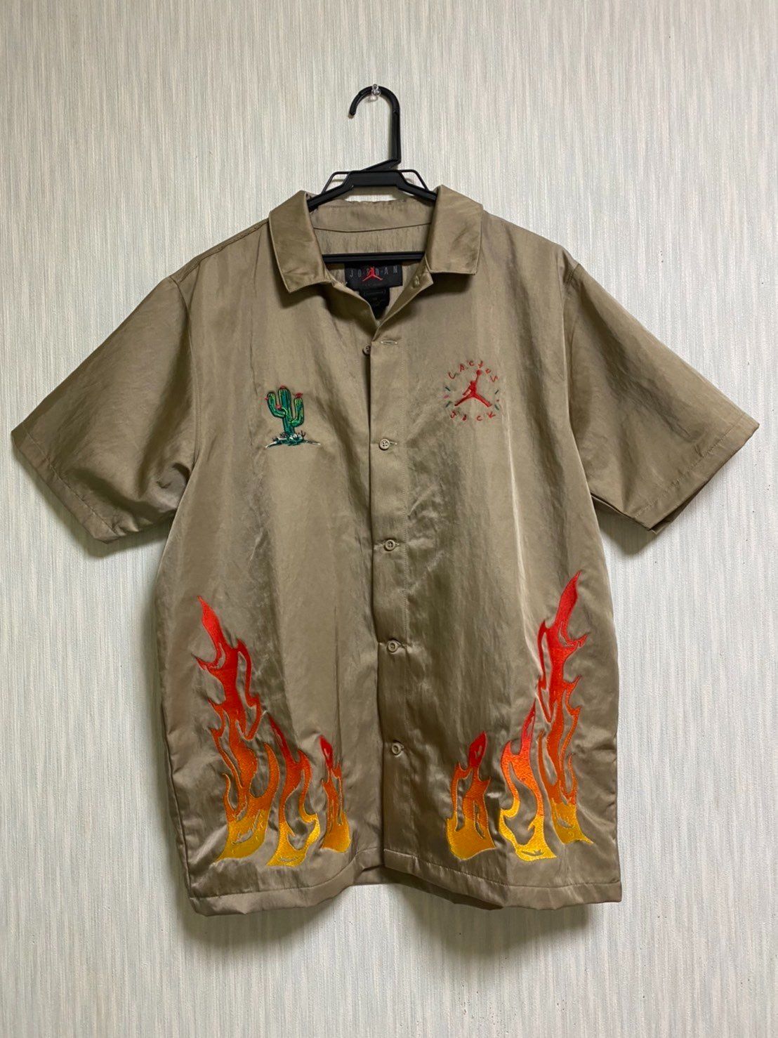Air Jordan x Travis Cactus Jack Button Down Shirt "Khaki Desert"
