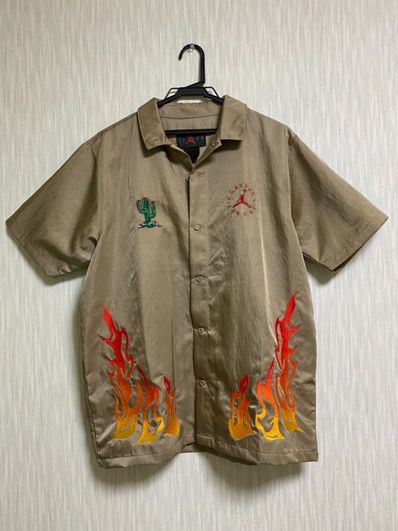Air Jordan x Travis Cactus Jack Button Down Shirt "Khaki Desert"