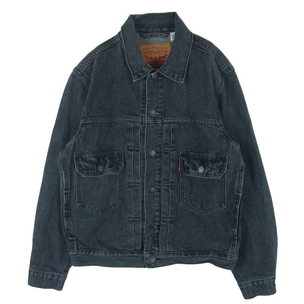 Levi's リーバイス A7632-0002 2nd Type RELAXED ブラック デニム ジャケット カンボジア製 グレー系 S【中古】