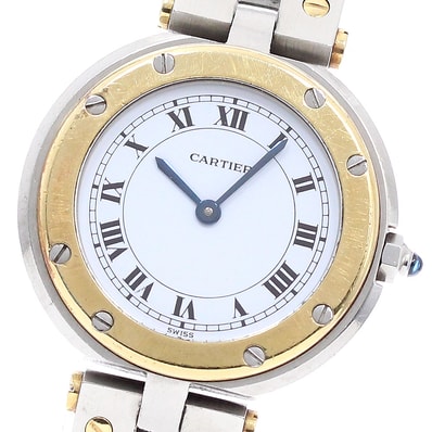 カルティエ サントスラウンドSM 84038288 レディース 【中古】