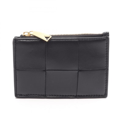 ボッテガヴェネタ BOTTEGA VENETA カセット キーリング付き コインケース 財布 レザー レディース ブラック系 750070VCQC48425 【新品】