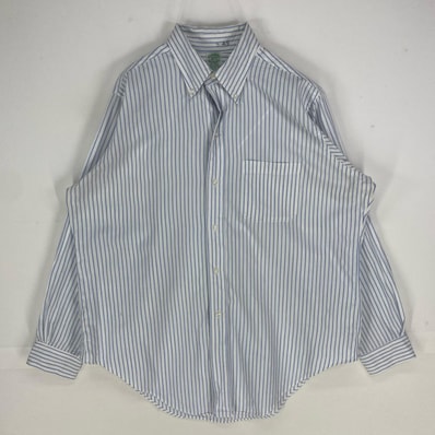 古着 80's/80年代 ヴィンテージ ブルックスブラザーズ Brooks Brothers 長袖シャツ Makers L ブルー系 ストライプ メンズ