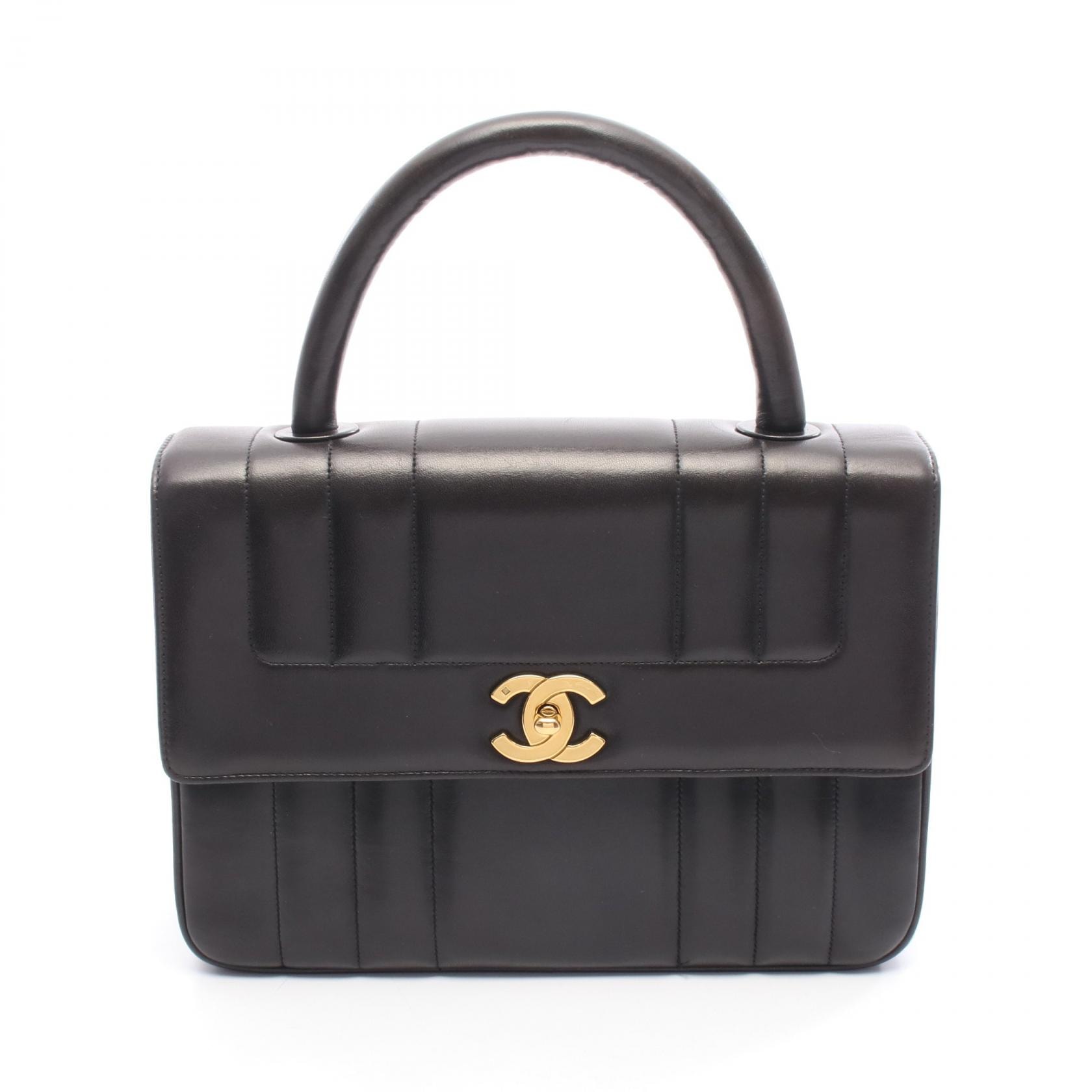 シャネル CHANEL マドモアゼル ハンドバッグ バッグ ラムスキン(羊革) レディース ブラック系 【中古】